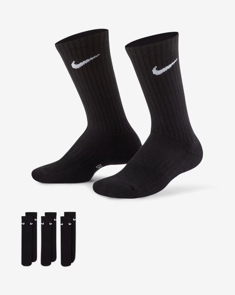 Nike Everyday SX6842-010 Çocuk Yastıklı Crew Çorapları (3 Çift)