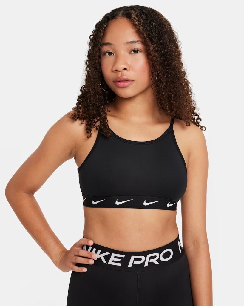Nike FD2276-010 One Kız Çocuk Spor Sütyeni - Siyah