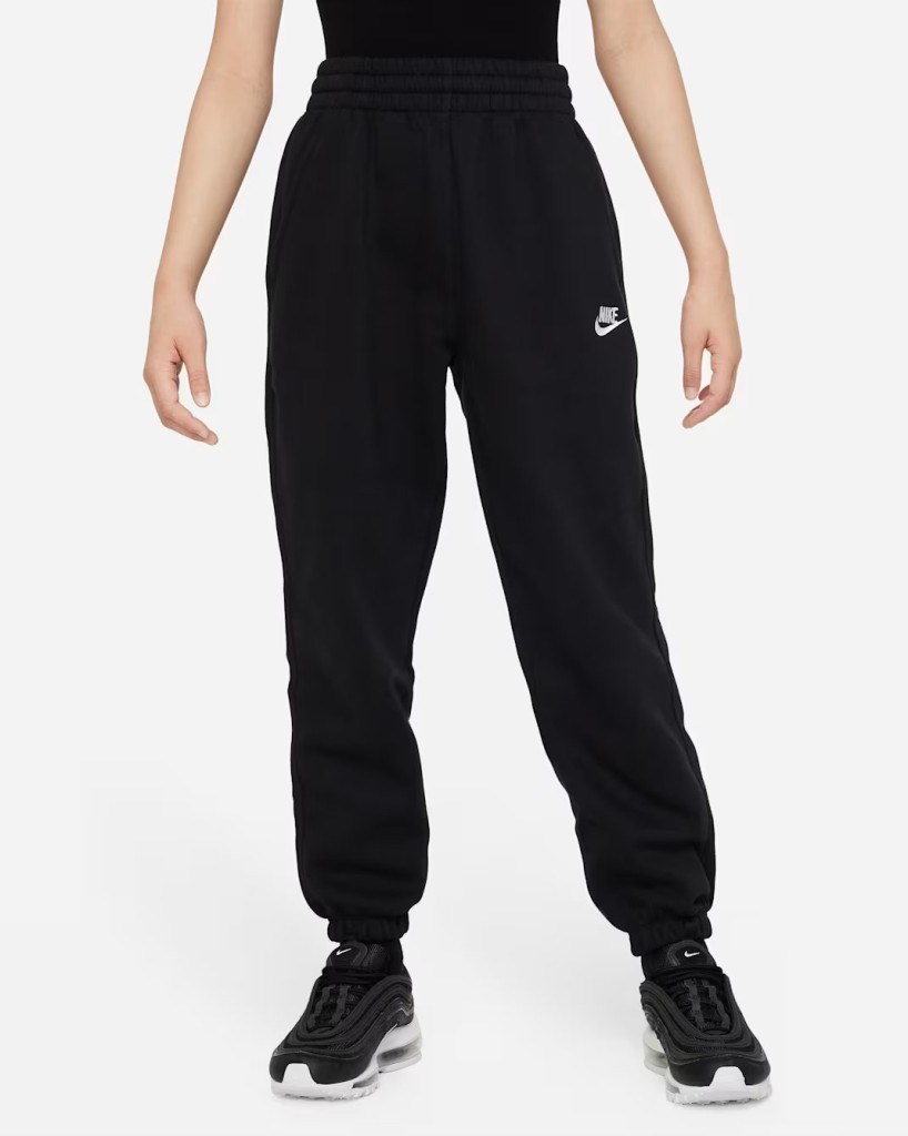 Nike FD2933-010 Sportswear Club Fleece Bol Kesimli Genç Çocuk Eşofman Altı - Siyah