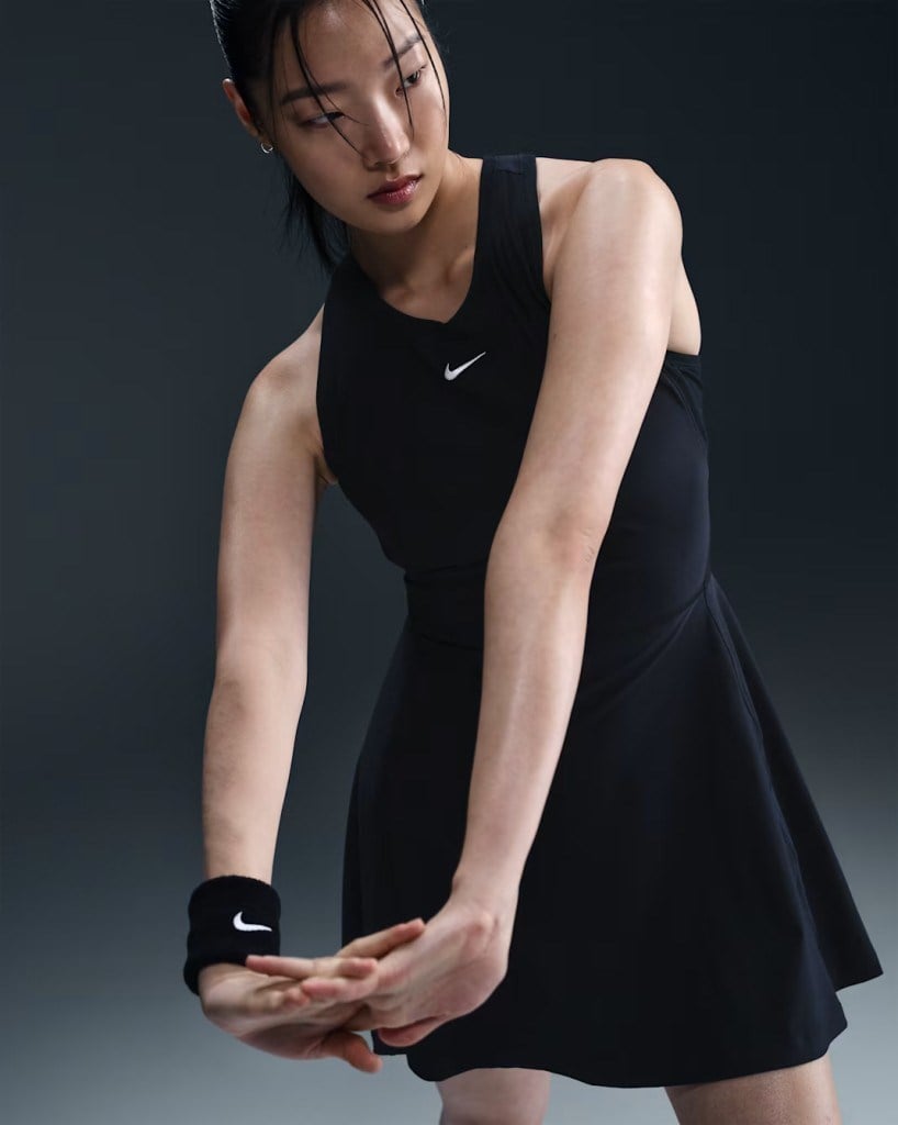 Nike FQ1780-010 Victory Dri-FIT Kadın Tenis Elbisesi - Siyah