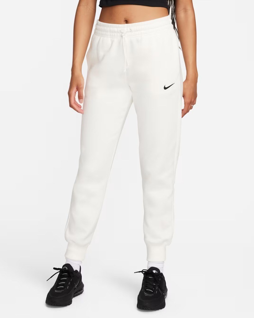 Nike FZ7626-133 Sportswear Phoenix Fleece Normal Belli Kadın Eşofman Altı - Kırık Beyaz