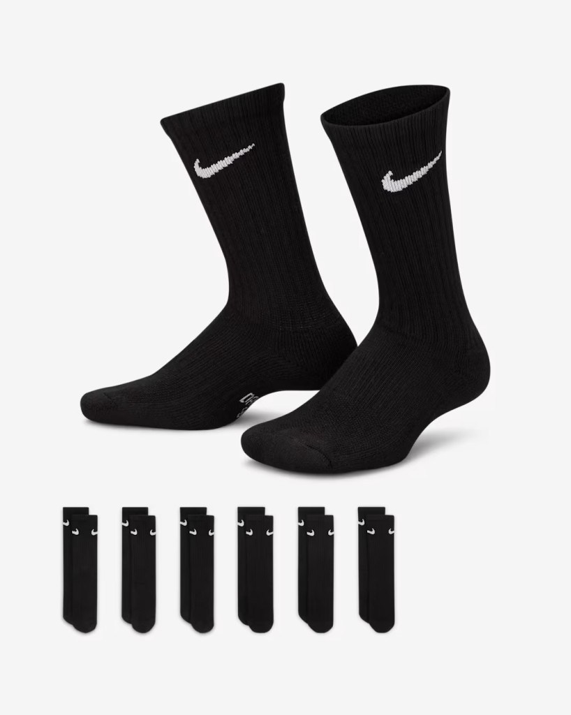 Nike SX6910-010 Everyday Destekli Crew Çocuk Çorapları (6 Çift)