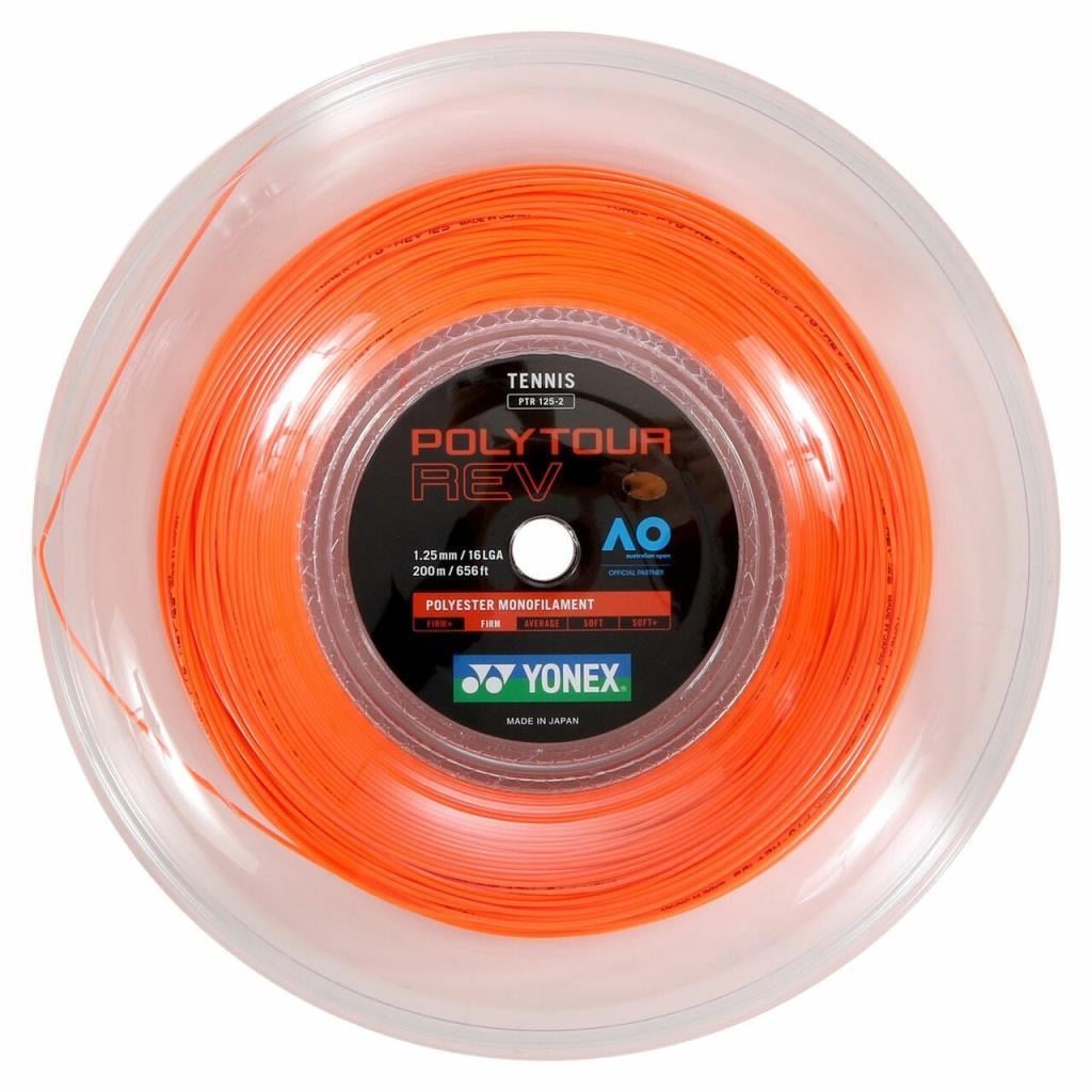Yonex Poly Tour Rev 1.20 Rulo 200M Turuncu Tenis Kordajı