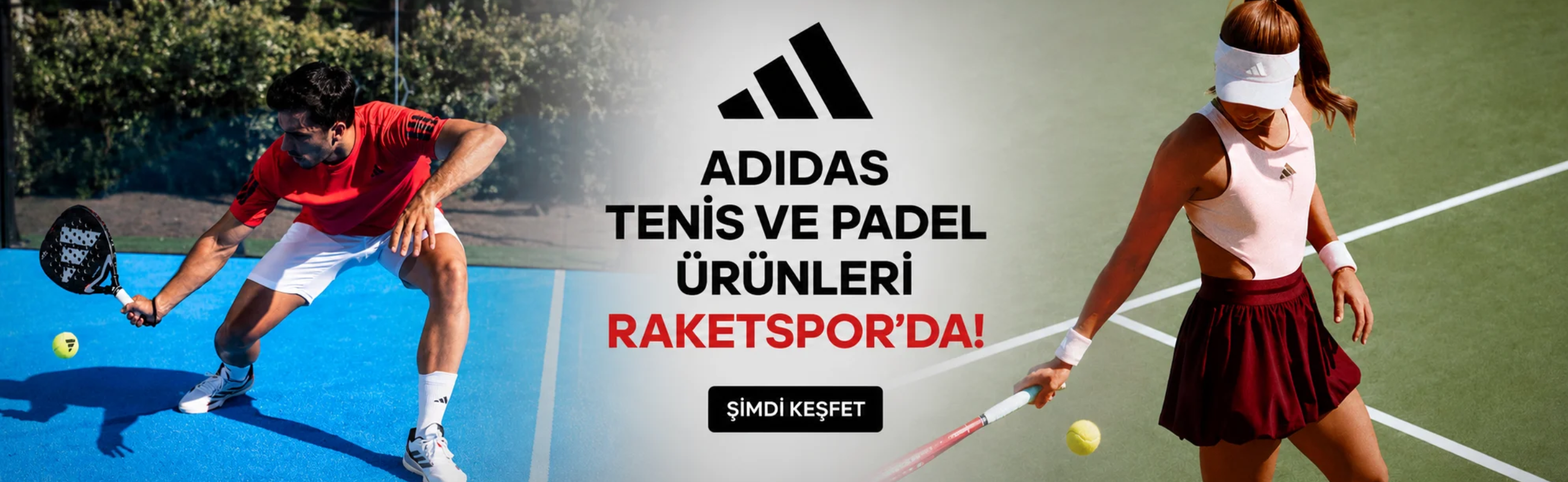 Adidas tenis ve padel ürünleri Raketspor’da