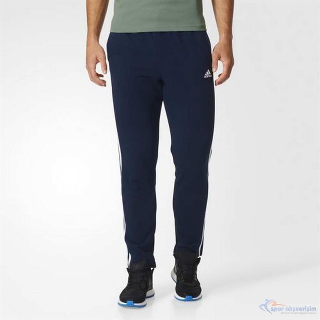 Adidas BK7447 Esential 3 Çizgili Mavi Eşofman Altı