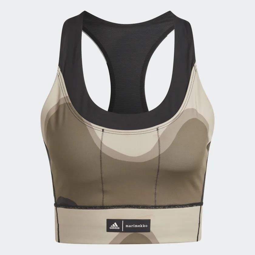 Adidas HR8171 X Marimekko Running Pocket Spor Bra Siyah