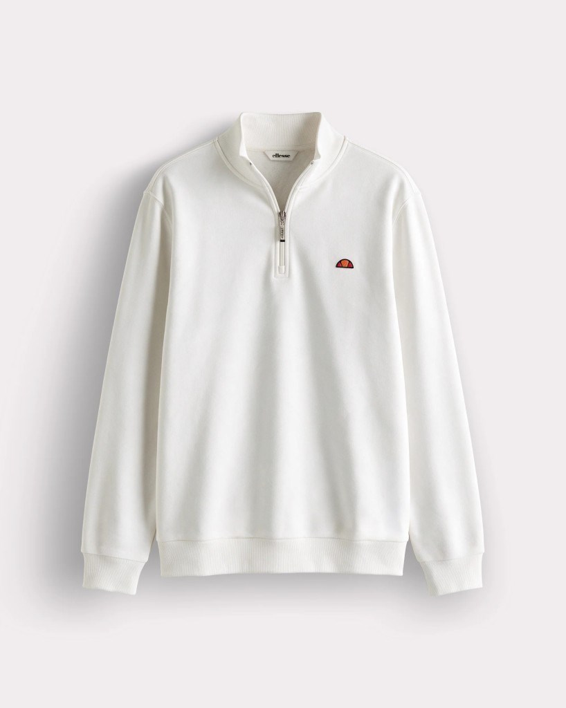 Ellesse 5WM3580-OF Erkek Sweat Kırık Beyaz