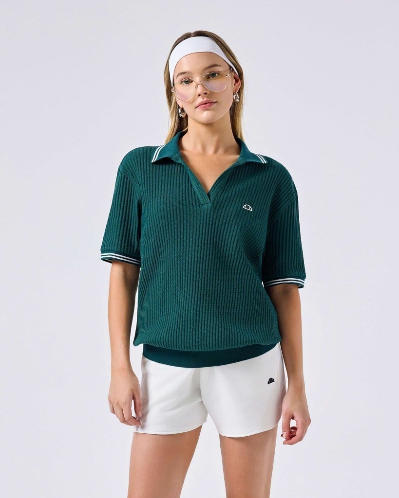 Ellesse 6SF5005-GRN Kadın Polo Yaka Tişört - Yeşil