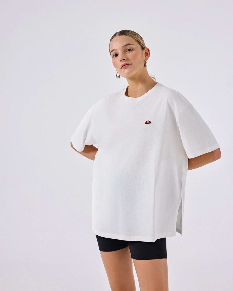 Ellesse 6SF5027-OF Kadın Tişört - Kırık Beyaz
