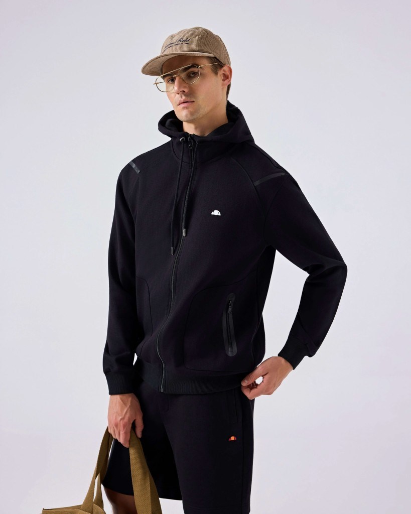 Ellesse 6SM1004-BK Erkek Kapüşonlu Sweat Ceket - Siyah