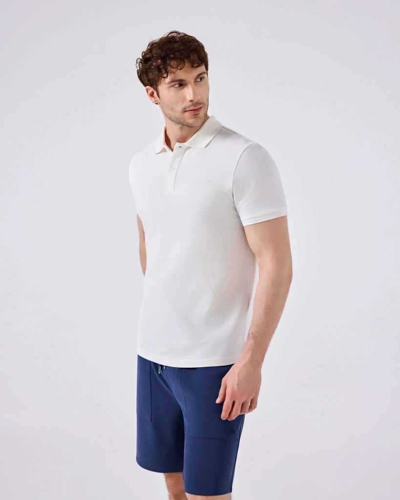 Ellesse 6SM5018-OF Erkek Polo Yaka Tişört - Kırık Beyaz