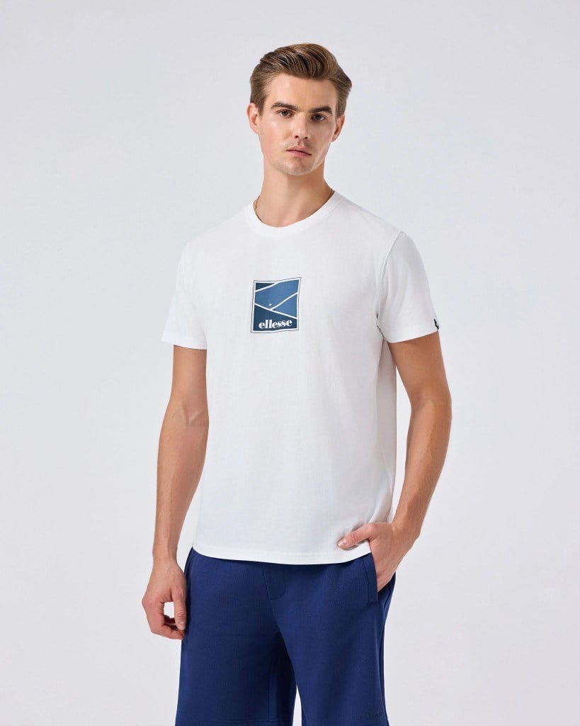 Ellesse 6SM5025-OF Erkek Tişört - Kırık Beyaz
