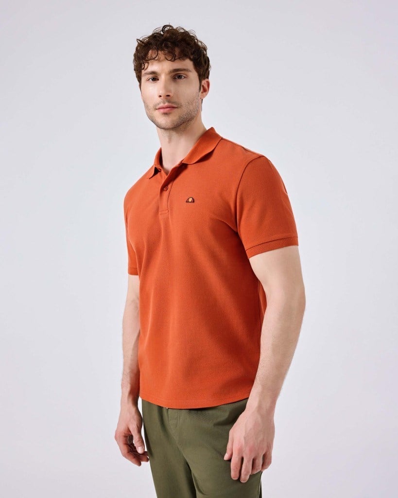 Ellesse 6SM5044-BR Erkek Polo Yaka Tişört - Kiremit