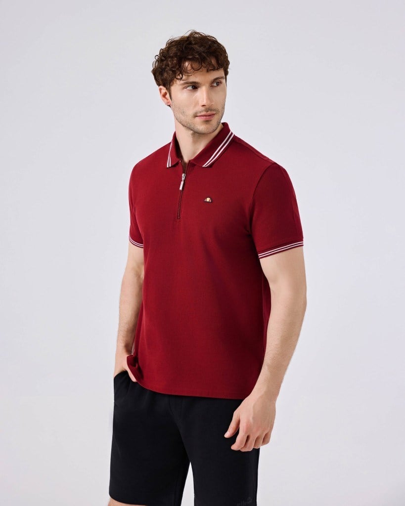 Ellesse 6SM5051-TRD Erkek Polo Yaka Tişört - Kırmızı