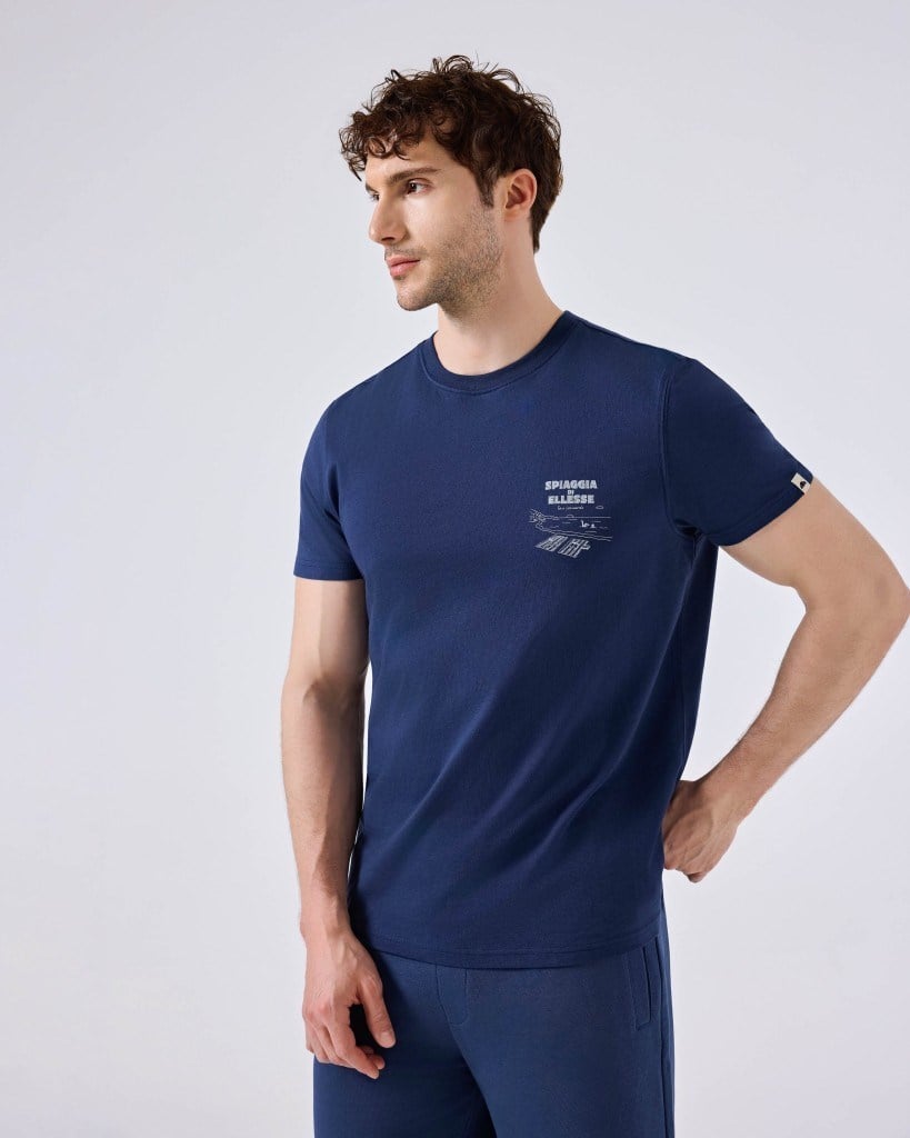 Ellesse 6SM5065-NV Erkek Tişört - Lacivert