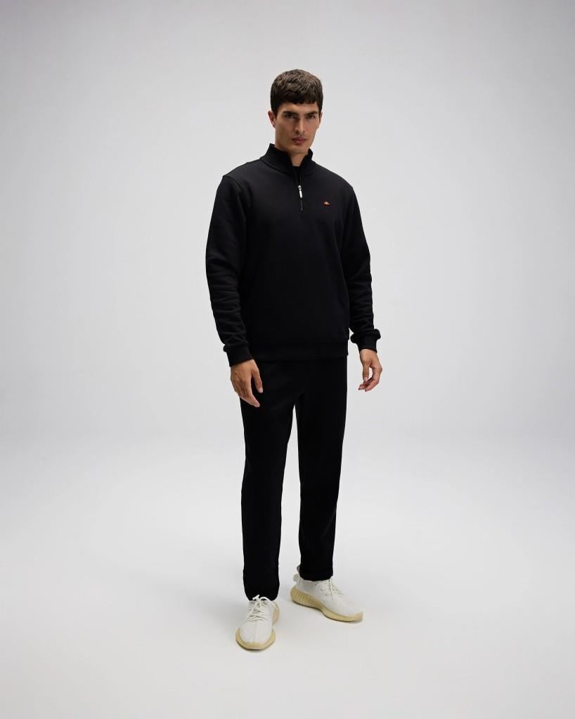 Ellesse EM580-BK Erkek Yarım Fermuarlı Siyah Sweat