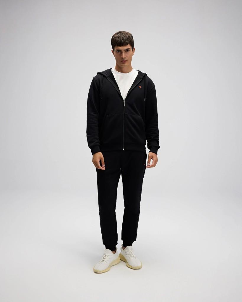 Ellesse EM581 Erkek Siyah Önden Fermuarlı Sweat