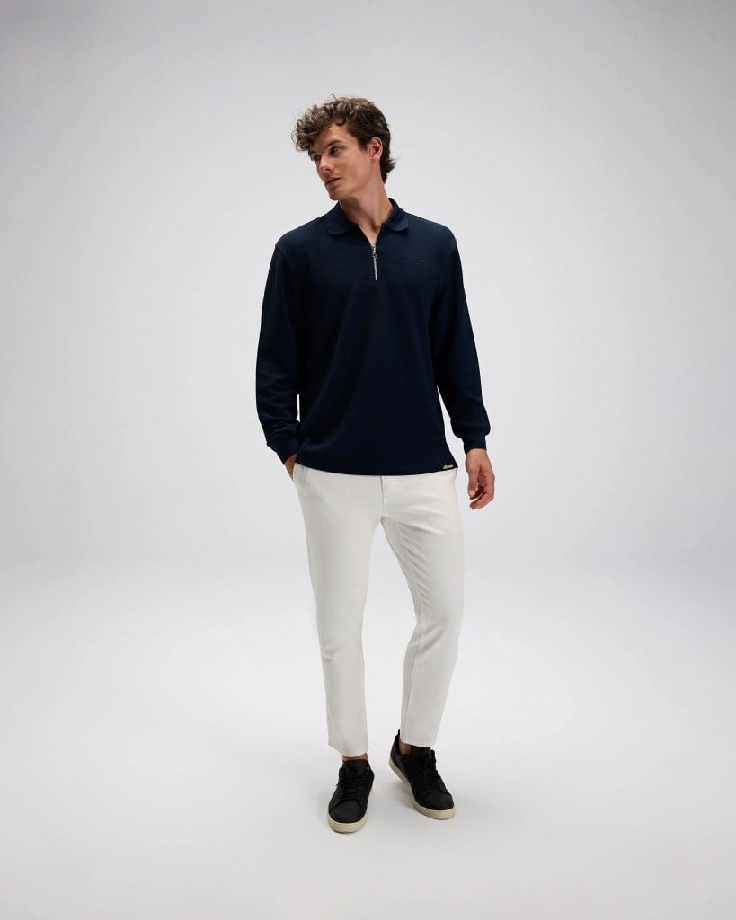 Ellesse EM601-NV Erkek Lacivert Polo Yaka Sweat