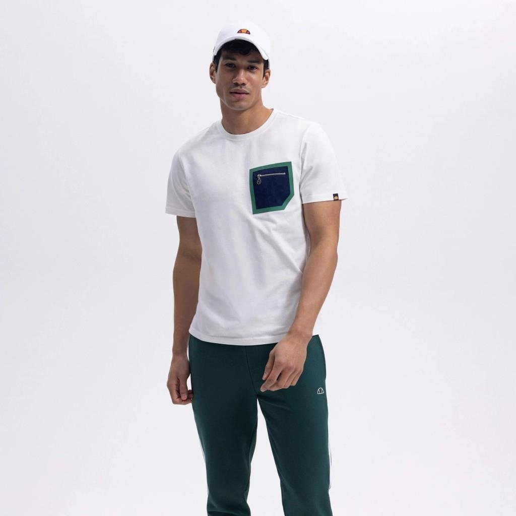 Ellesse Erkek Kırık Beyaz Pamuklu Tişört – EM362-OF