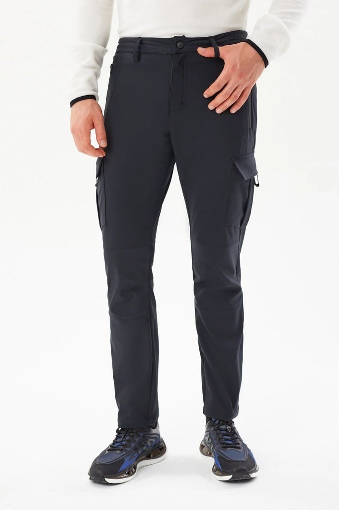 Exuma Erkek Siyah Outdoor Softshell Pantolon 2413007