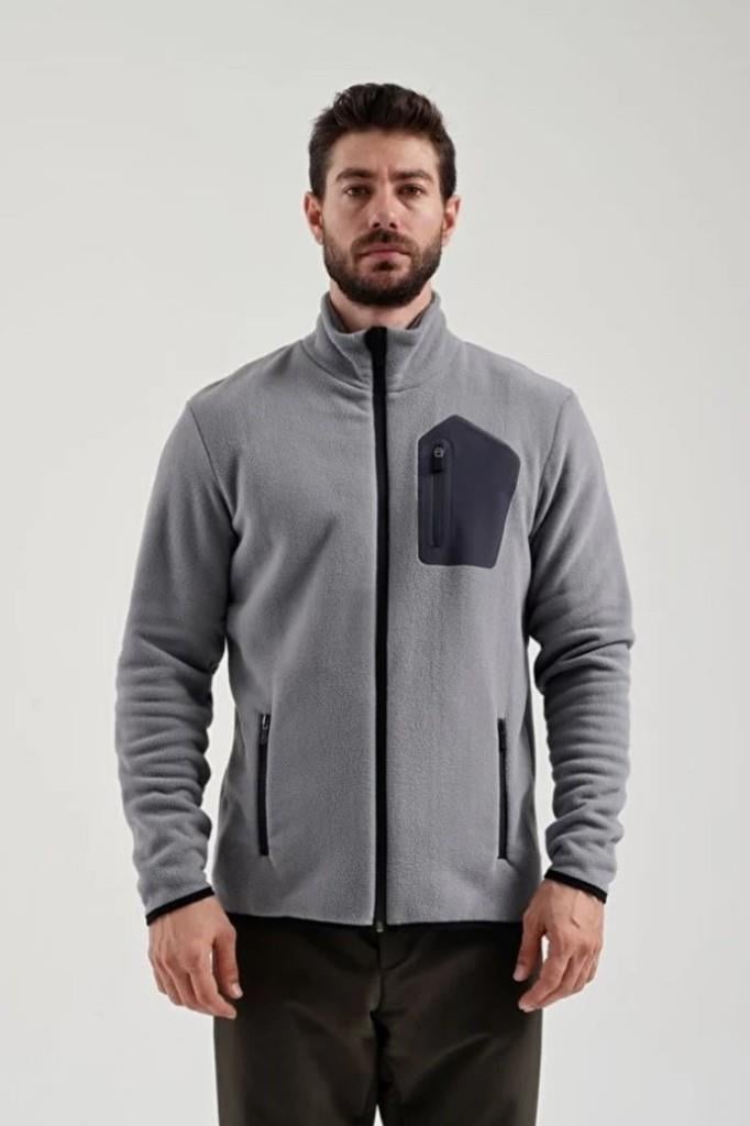 Exuma Erkek Tam Fermuarlı Polar 2312003 - Gri