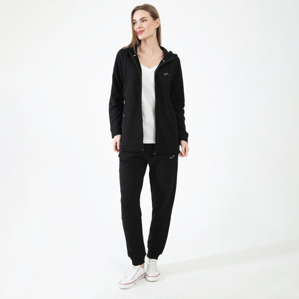 Joma 6231305-Siyah Kadın Önden Fermuarlı Sweat