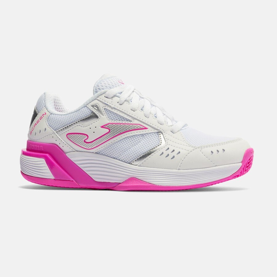 Joma BSCRLS2602 Screen Lady 26 Kadın Salon Spor Ayakkabısı - Beyaz/Pembe