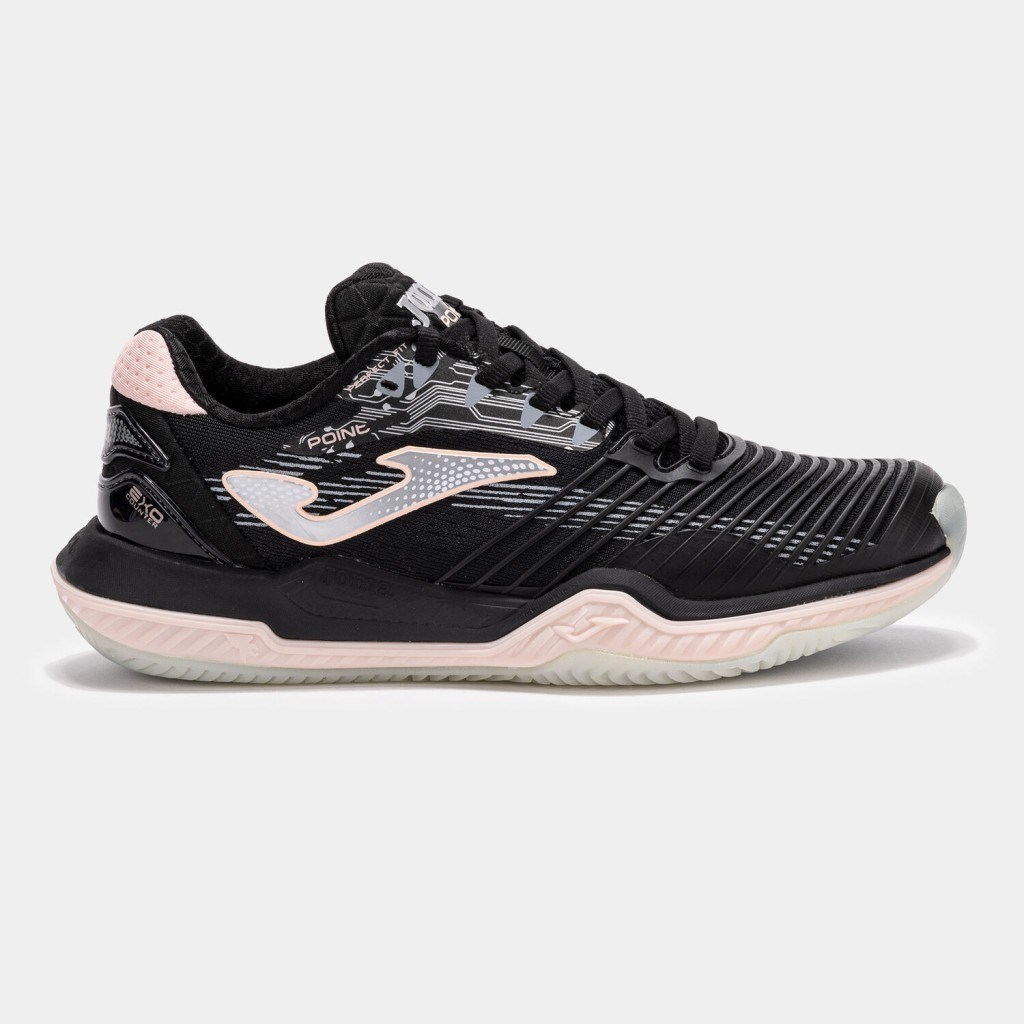 Joma Point Kadın Siyah Toprak & Sert Kort Tenis Ayakkabısı TPOILS2501AC