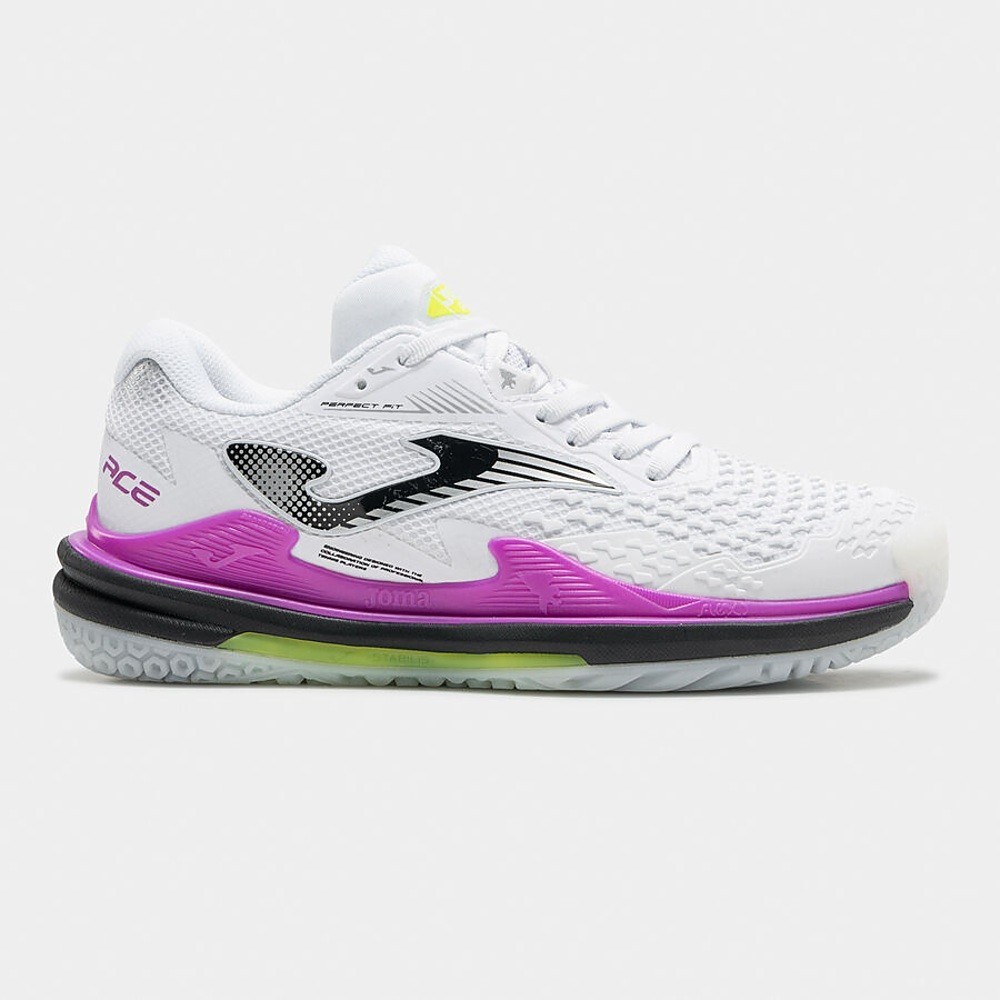 Joma TACELS2602AC Ace Sert & Toprak Kort Kadın Tenis Ayakkabısı - Beyaz/Pembe