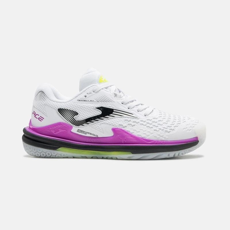 Joma TACELS2602C Ace Kadın Toprak Kort Tenis Ayakkabısı Beyaz Mor 