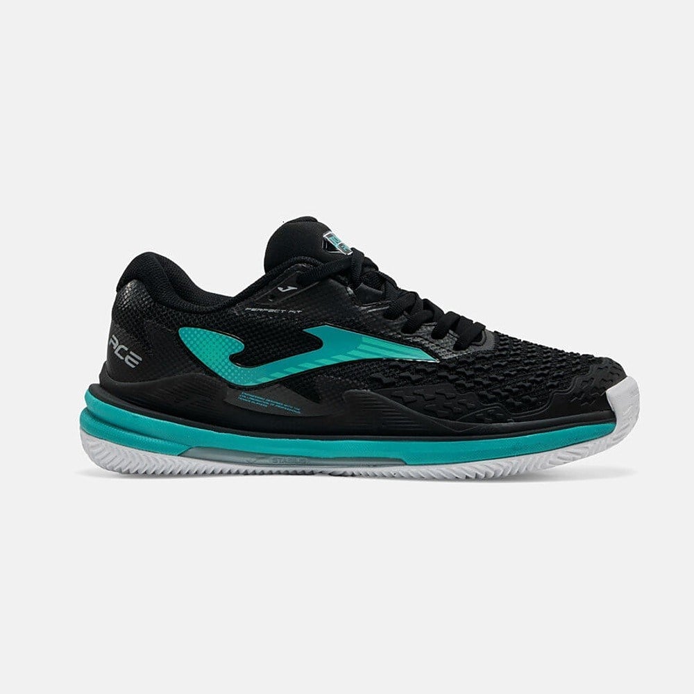 Joma TACES2601C Ace Toprak Kort Erkek Tenis Ayakkabısı - Siyah/Turkuaz