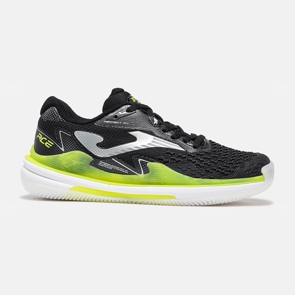 Joma TACLW2601C Ace Toprak Kort Kadın Tenis Ayakkabısı - Siyah/Sarı