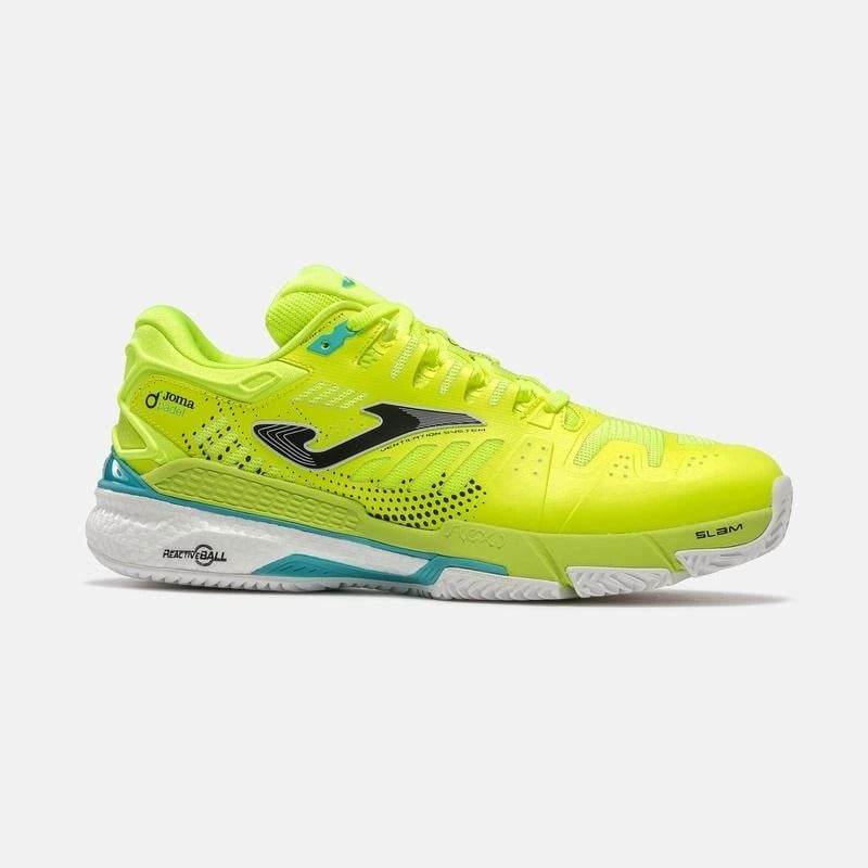 Joma  TCSLAS2609C Slam Classic Unisex Padel Ve Toprak Kort Tenis Ayakkabısı Neon Sarı 