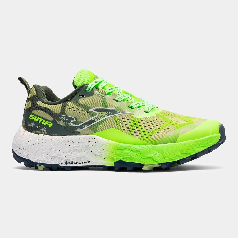 Joma TKSIMS2615 Sima Erkek Trail Koşu Ayakkabısı - Fluo Yeşil/Haki