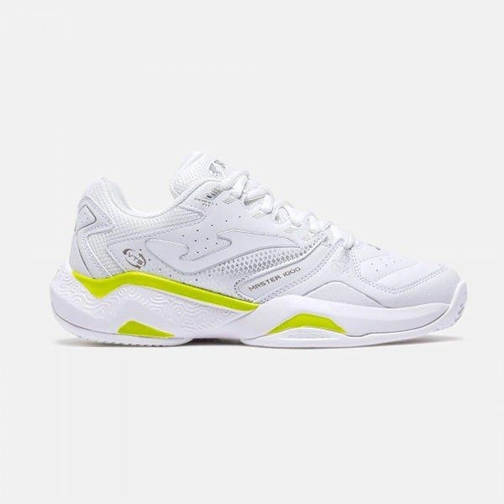 Joma TM10LW2602C Master Toprak Kort Kadın Tenis Ayakkabısı - Beyaz/Sarı