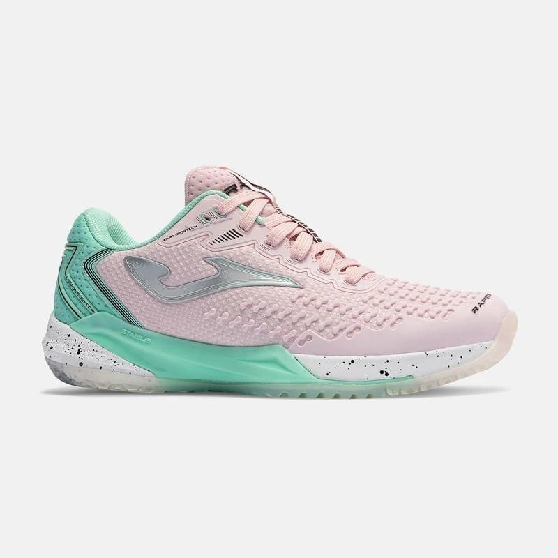 Joma TRALS2613AC Rapid Lady Sert ve Toprak Kort Kadın Tenis Ayakkbısı - Pembe/Yeşil