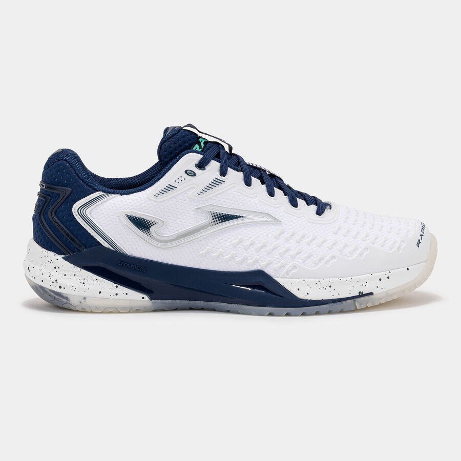 Joma TRAPS2602AC Rapid Sert & Toprak Kort Erkek Tenis Ayakkabısı - Beyaz/Lacivert