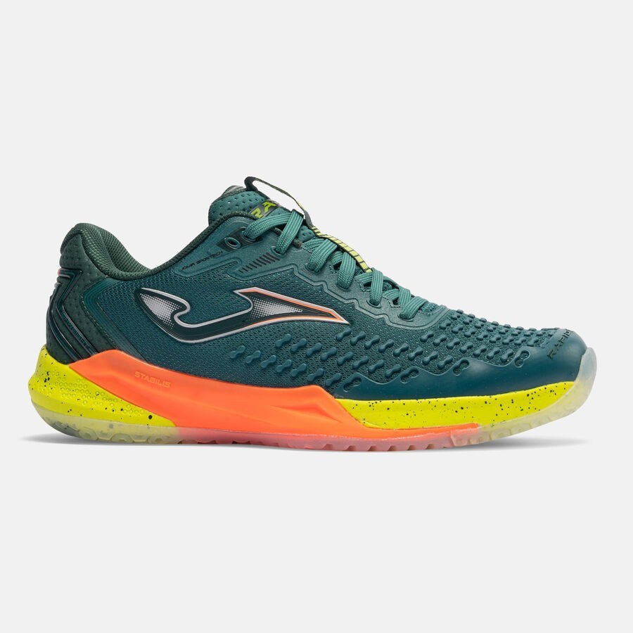Joma TRAPS2617AC Rapid Sert & Toprak Kort Tenis Ayakkabısı Erkek - Yeşil/Sarı
