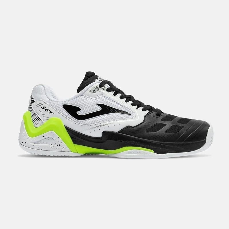 Joma TSETS2632C SET Toprak Kort Erkek Tenis Ayakkabısı Siyah/Beyaz