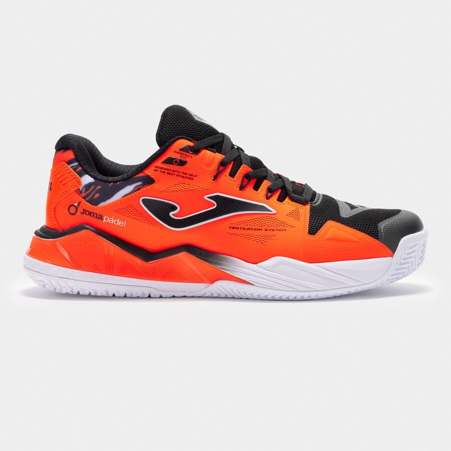 Joma TSPINS2631OM Spin Erkek Padel Ayakkabısı Turuncu/Siyah