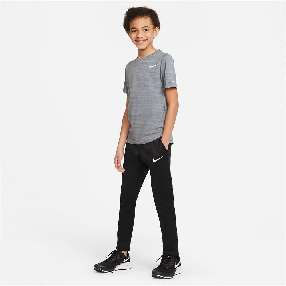 NIKE  DD3055-084 Dri FIT Miler Erkek Çocuk Gri Tişört