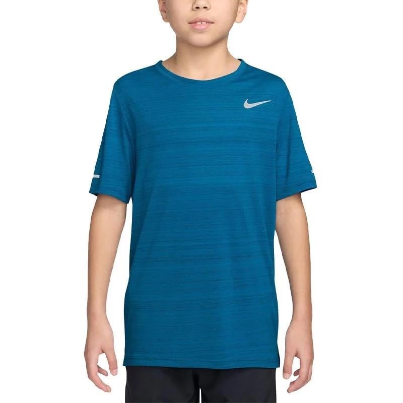 NIKE  DD3055-302 Dri-FIT Miler Older Erkek Çocuk Mavi Tişört