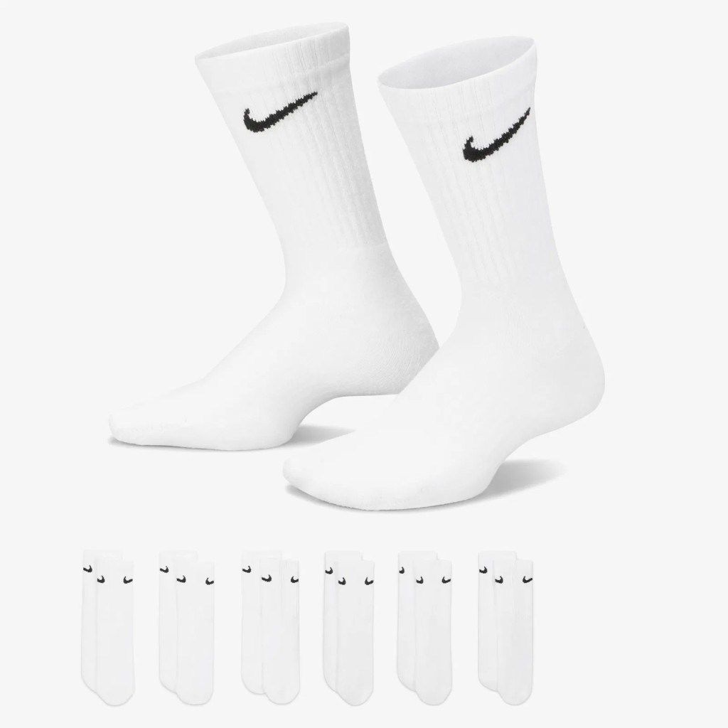 Nike Everyday SX6910-100 Çocuk Yastıklı Crew Çorapları (6 Çift)