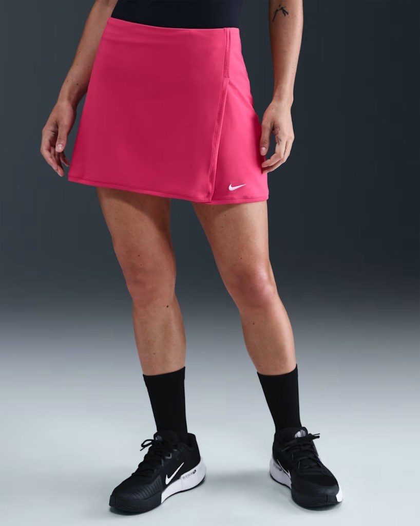 Nike FD5574-666 Victory Dri-FIT Düz Kadın Tenis Eteği - Pembe