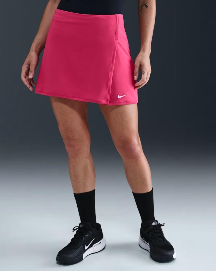 Nike FD5574-666 Victory Dri-FIT Düz Kadın Tenis Eteği - Pembe