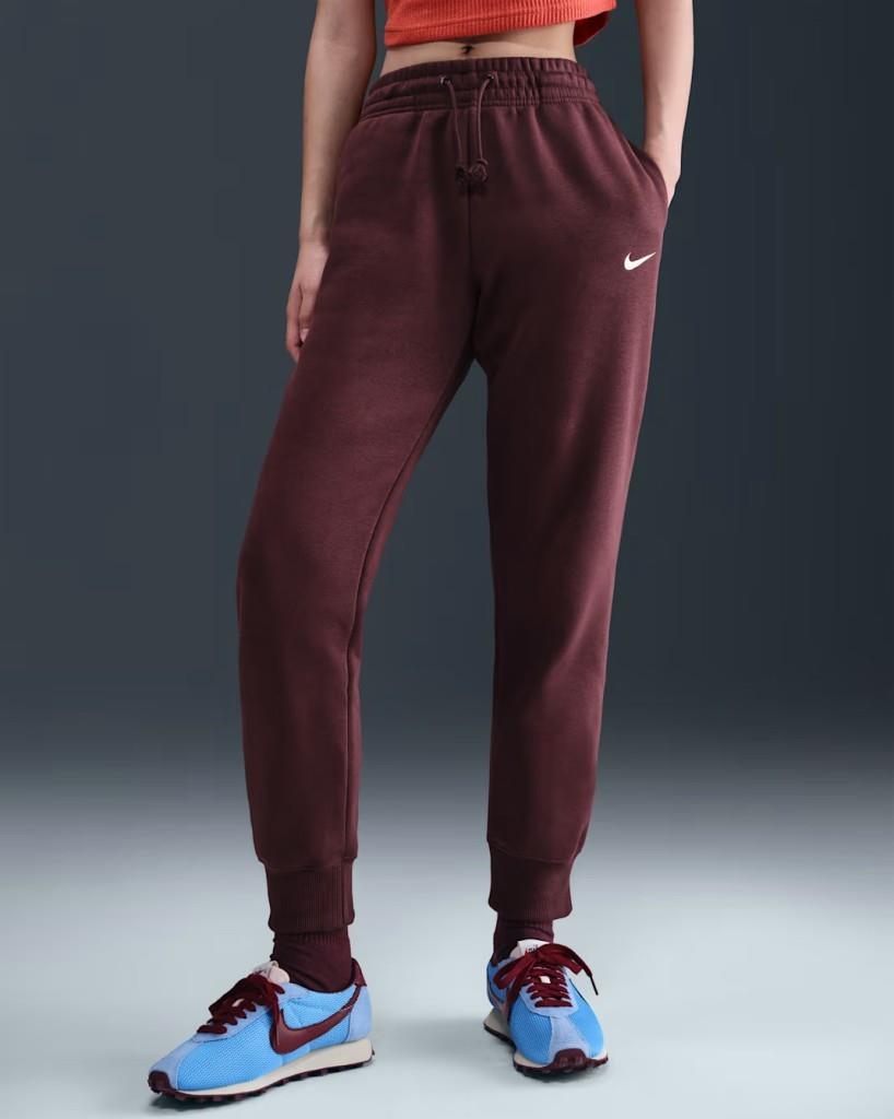 Nike FZ7626-652 Sportswear Phoenix Fleece Normal Belli Kadın Eşofman Altı - Bordo
