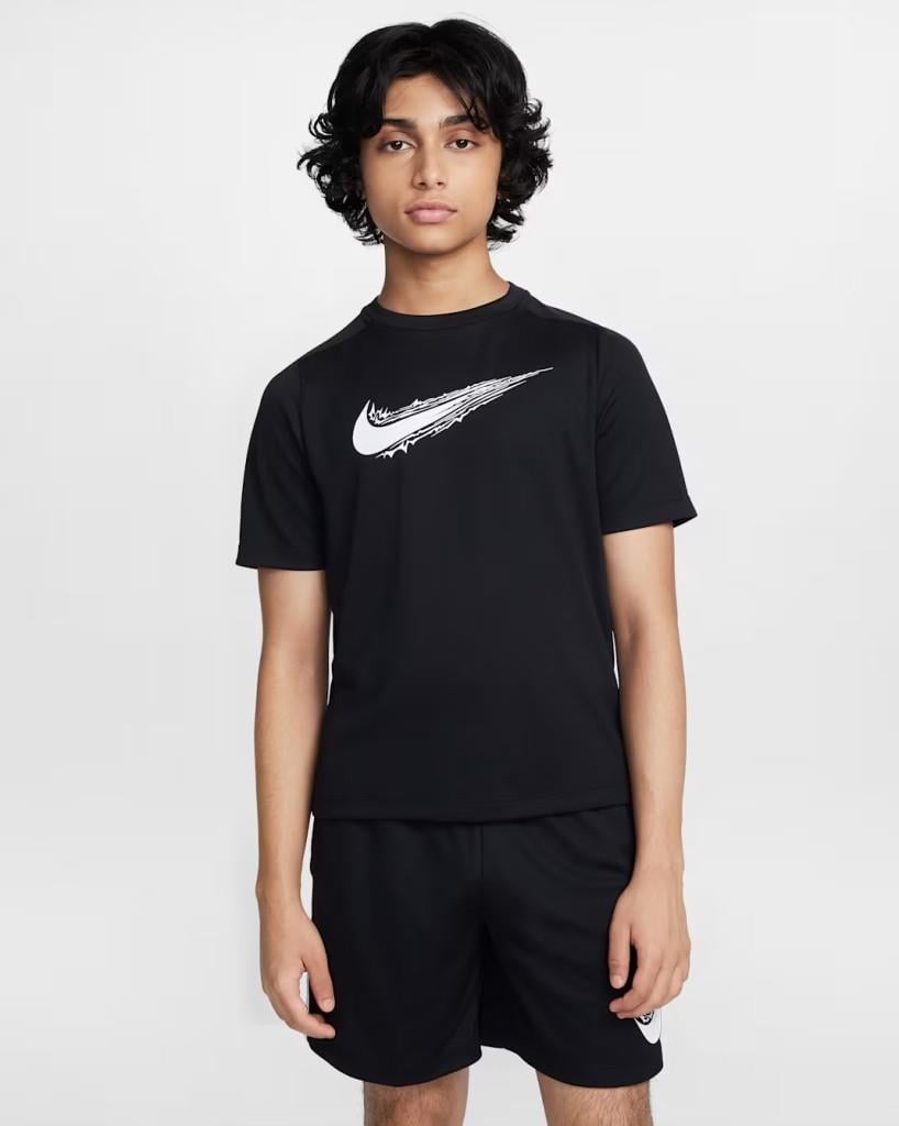 Nike HF8100-010 Dri-FIT Çocuk Kısa Kollu Tişört - Siyah