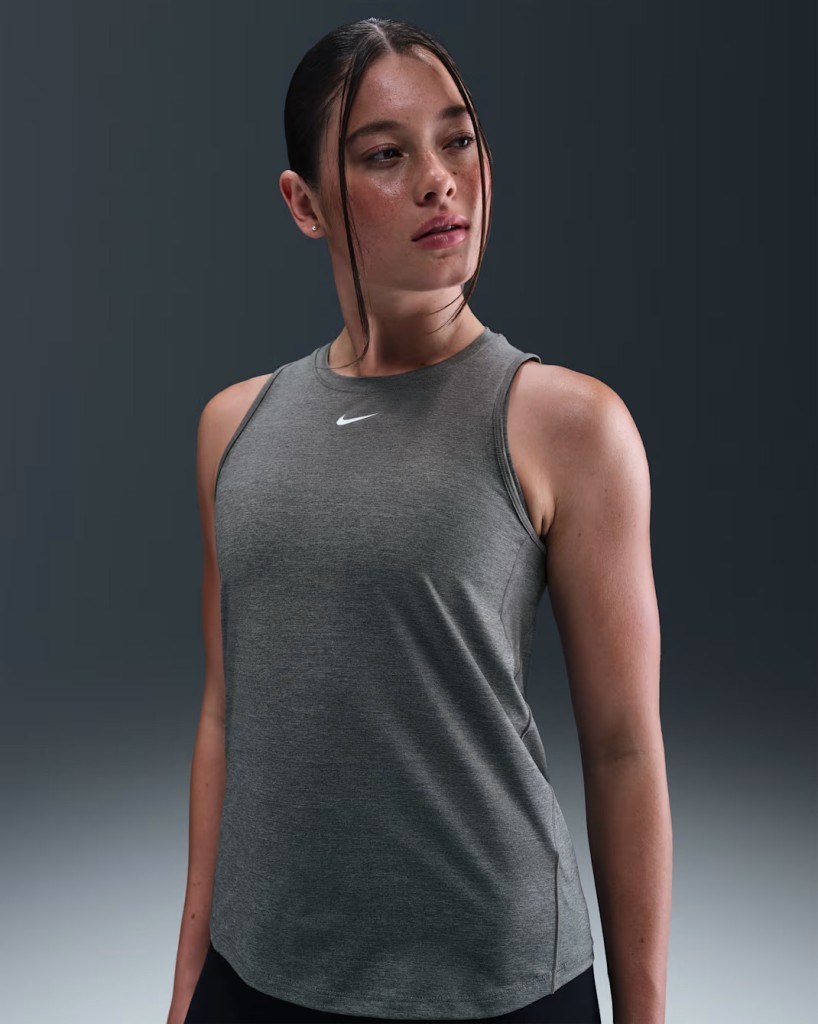 Nike One Classic IB9385-084 Dri-FIT Askılı Kadın Atleti - Gri