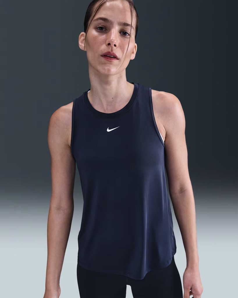 Nike One Classic IB9385-410 Dri-FIT Askılı Kadın Atleti - Lacivert