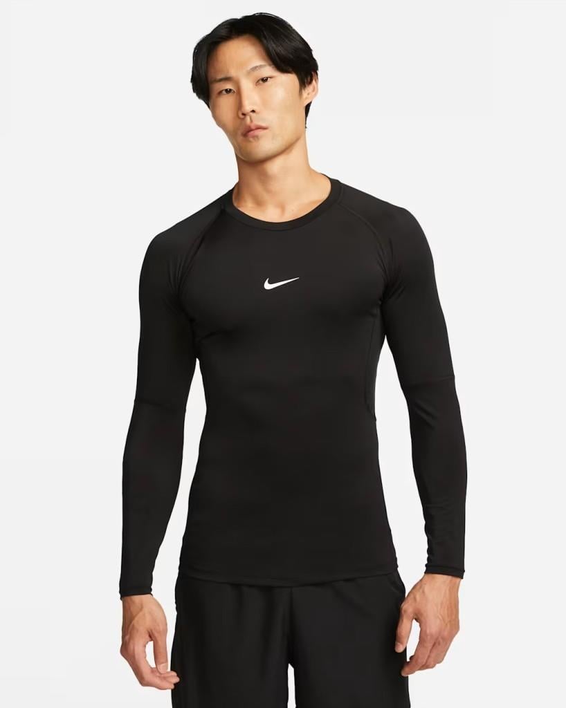 Nike Pro Dri-FIT Sıkı Kesimli Uzun Kollu Erkek Tişört - Siyah FB7919-010